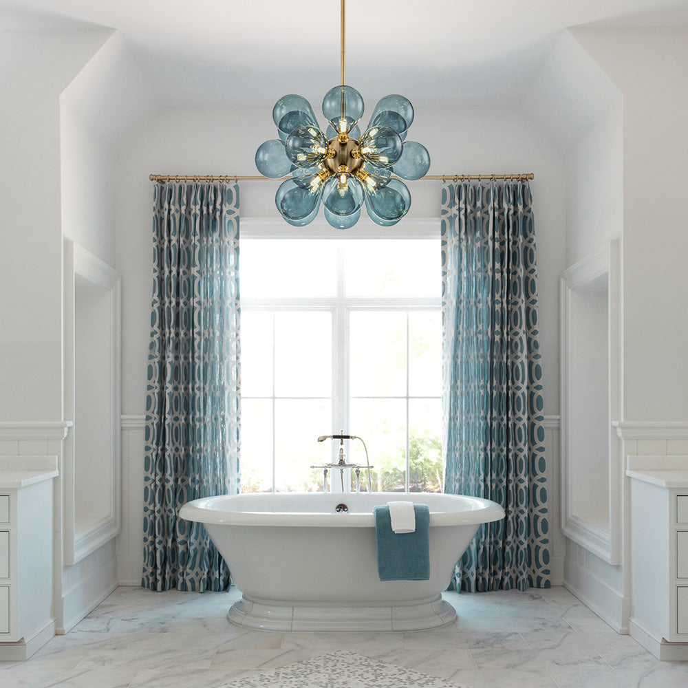 Andreas Blue Glass Bubble Chandelier - Buy One, Get One Free!