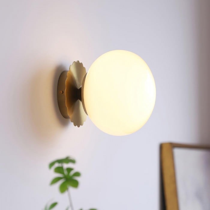 Victoria Bauhaus Glass Sphere Wall Light | BOGO Sale