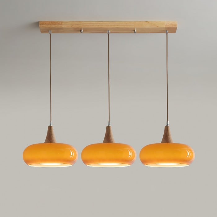 Violetta Bauhaus-Inspired Orange Disc Pendant Light | BOGO Sale