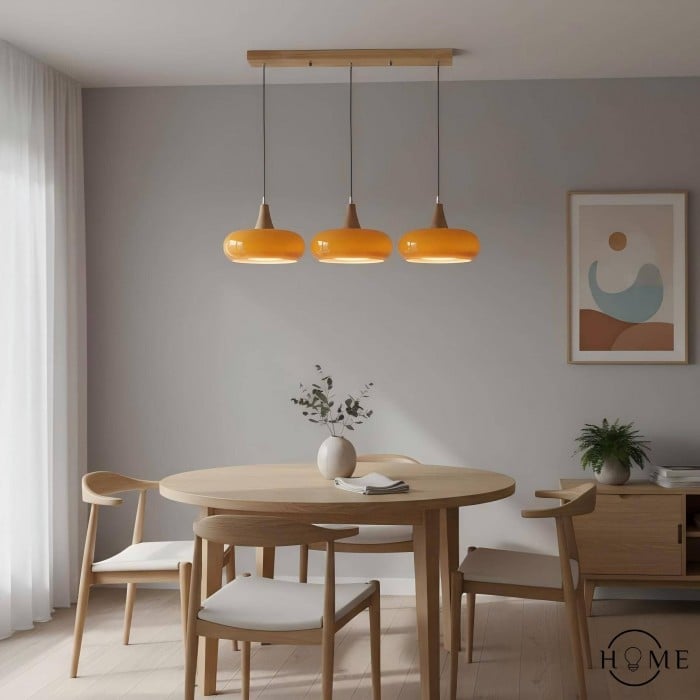 Violetta Bauhaus-Inspired Orange Disc Pendant Light | BOGO Sale