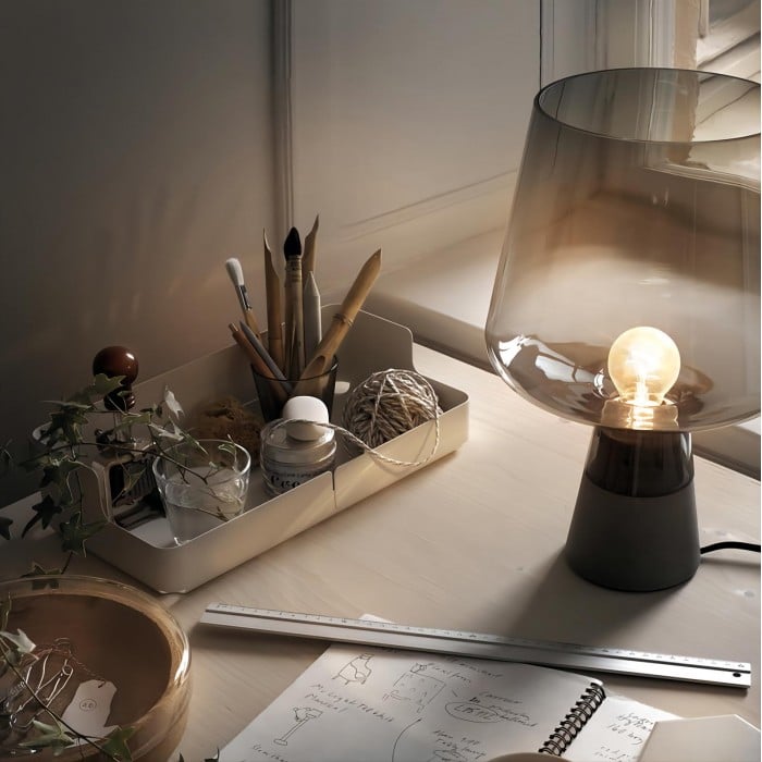 Raymund Industrial Glass Table Lamp | BOGO Sale