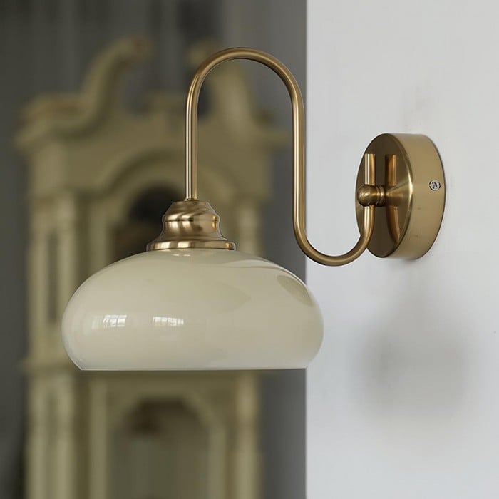 Arabella Bauhaus Glass Shade Curved Wall Sconce| BOGO Sale