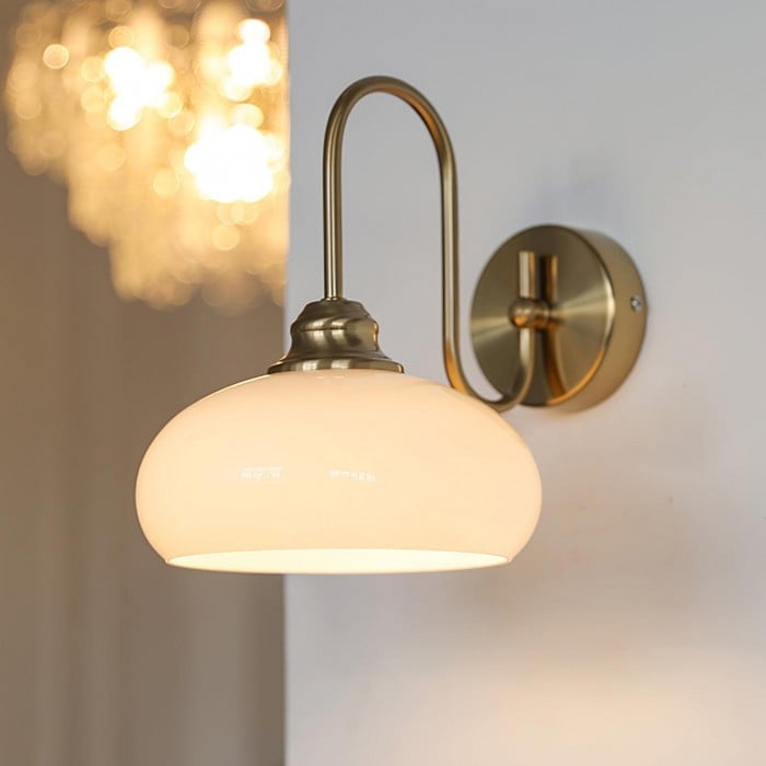 Arabella Bauhaus Glass Shade Curved Wall Sconce| BOGO Sale