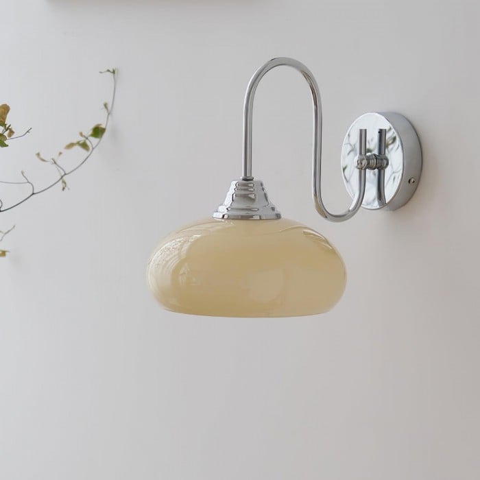 Arabella Bauhaus Glass Shade Curved Wall Sconce| BOGO Sale