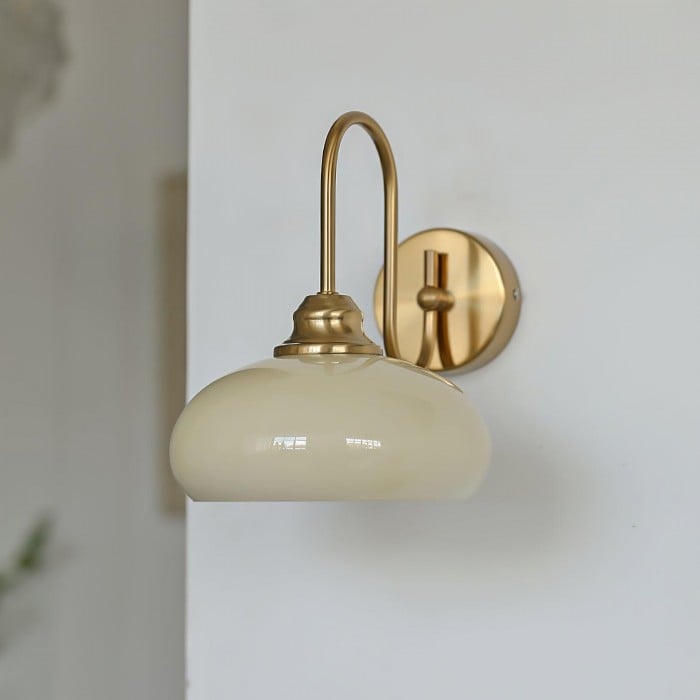 Arabella Bauhaus Glass Shade Curved Wall Sconce| BOGO Sale