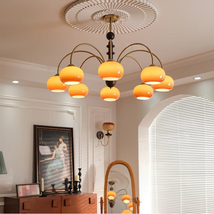 Julian Bauhaus Persimmon Chandelier | BOGO Sale