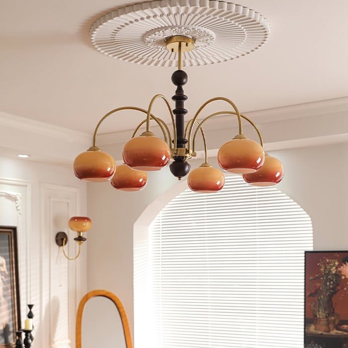 Julian Bauhaus Persimmon Chandelier | BOGO Sale