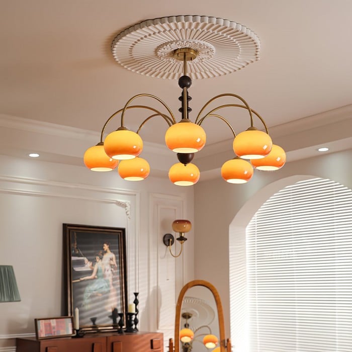 Julian Bauhaus Persimmon Chandelier | BOGO Sale