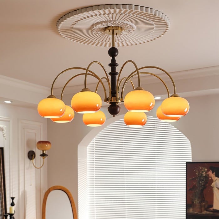 Julian Bauhaus Persimmon Chandelier | BOGO Sale